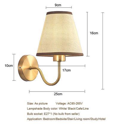 Decorbites™ Goldstoff-Wandlampe: Moderne nordische Schlafzimmerleuchte für Hotelgänge & TV-Hintergrund.