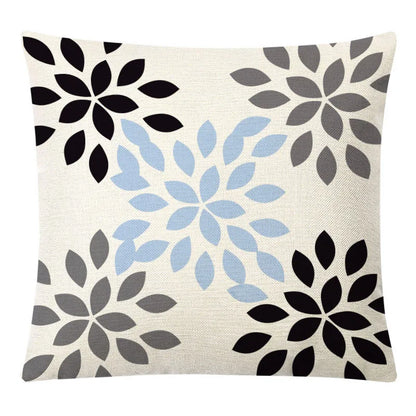 DecorBites™ Geometric Yellow Linen Pillow Cover for Modern Décor 45x45cm