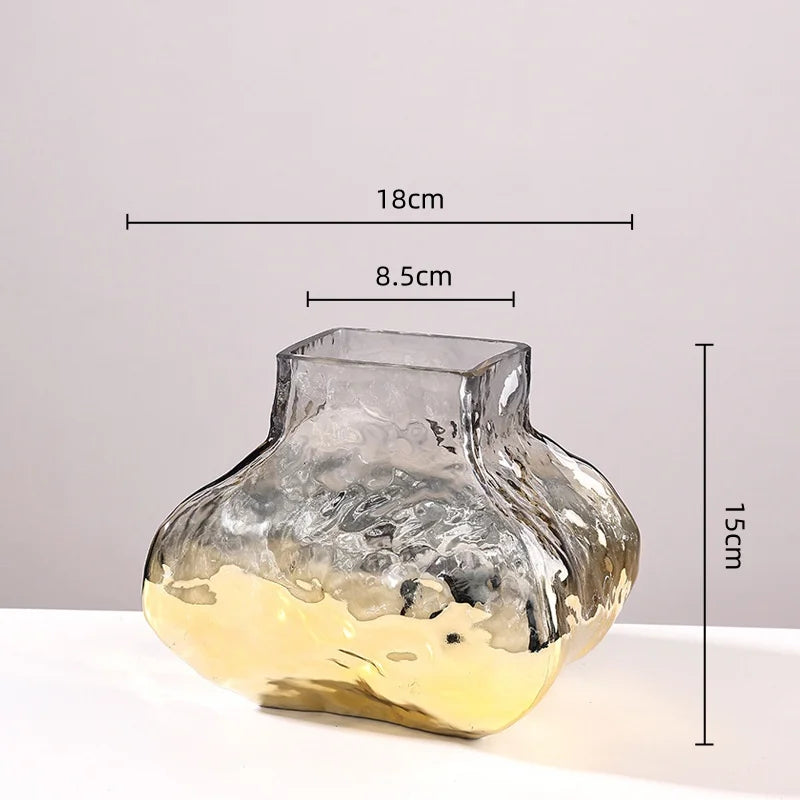 Decorbites™ Golden Geometrische Glasvase Hydroponik-Terrarium Heimdekoration-Zubehör