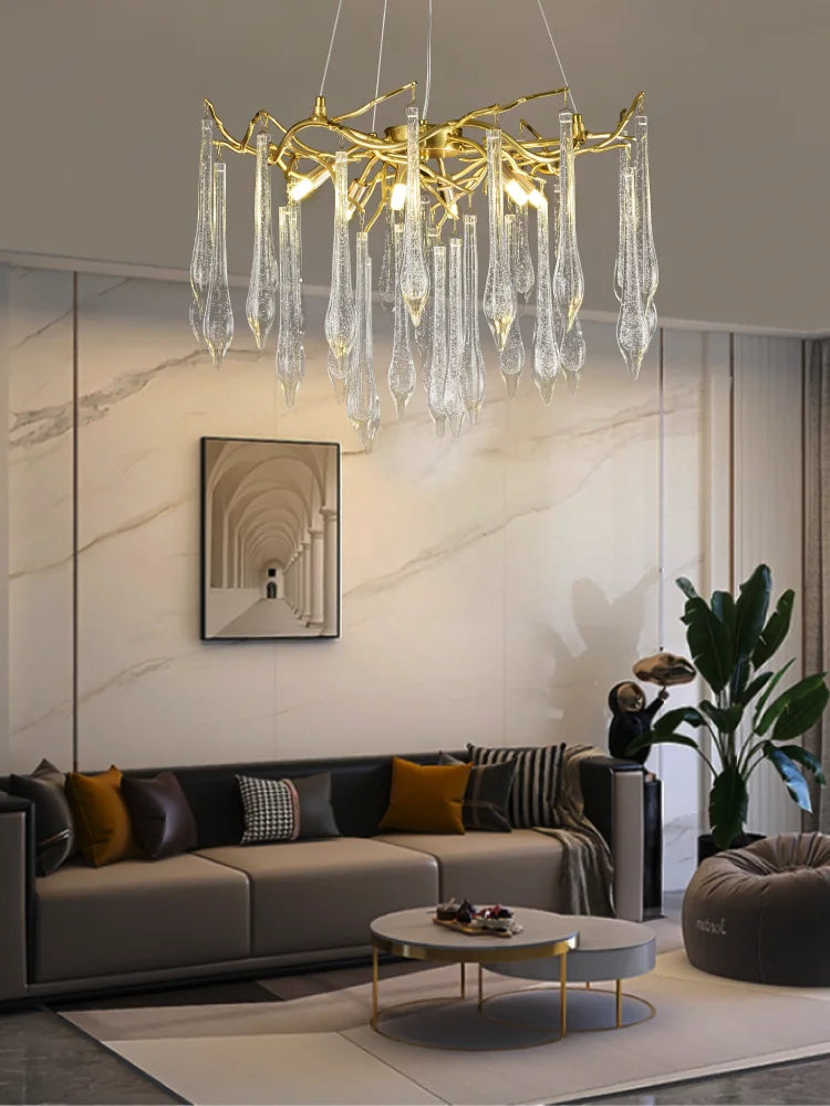 Droplet Crystal Chandelier
