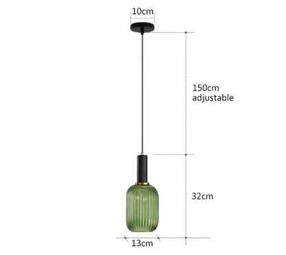 Decorbites™ Bunte Glasanhängerleuchten Wohnzimmer Nachttischlampe LED Hängelampe