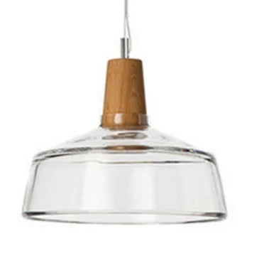 Decorbites™ Glas-Lampenschirm-Hängeleuchte, Holz-Hänge-Suspension, Retro-Amerikanisches Design