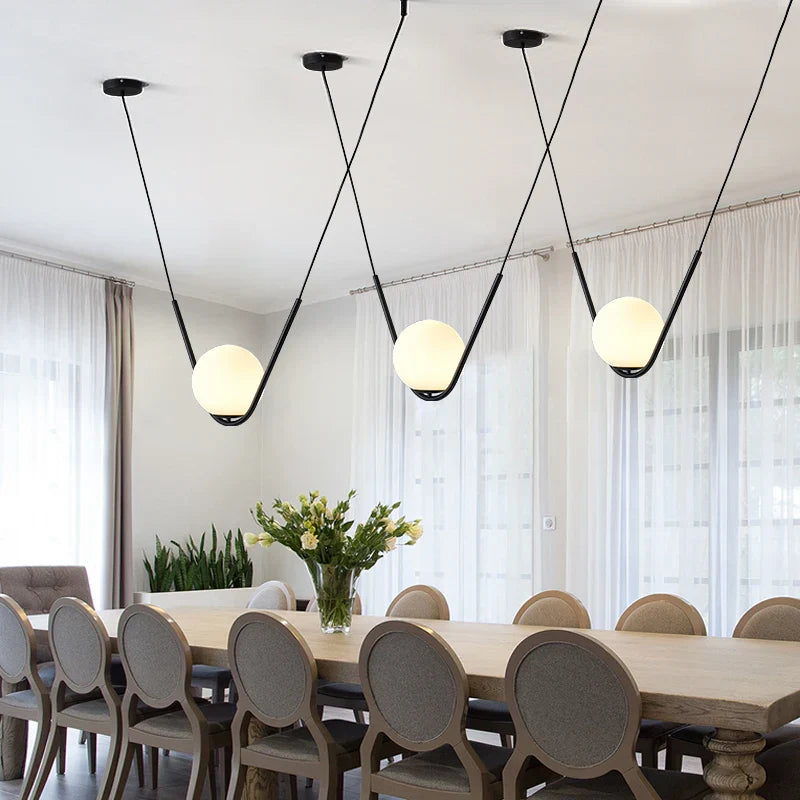 Decorbites™ Golden Black Perle Trio Anhänger - Metall G9 LED Linearer Esstischleuchte