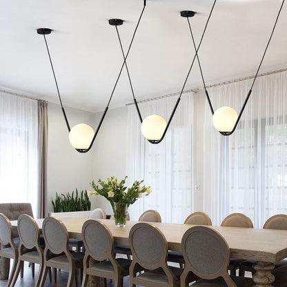 Decorbites™ Golden Black Perle Trio Anhänger - Metall G9 LED Linearer Esstischleuchte