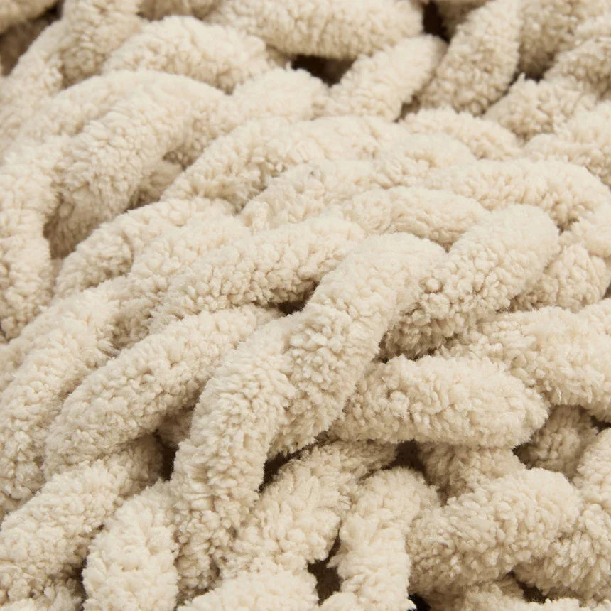 Decorbites™ Kuschelige Chenille-Grobstrickdecke - Weiche dekorative Überdecke für Bett, Sofa, Wohnzimmer - Sommerquilt- oder Teppichalternative