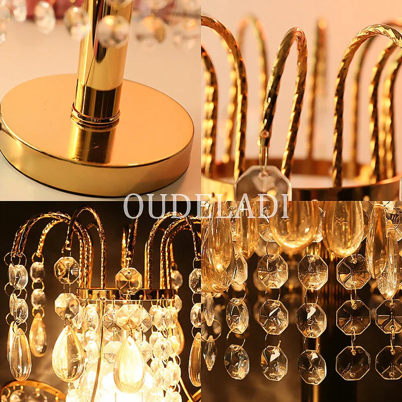 DecorBites™ Crystal Table Lamps: Elegant Living Room Princess Bedroom Decor