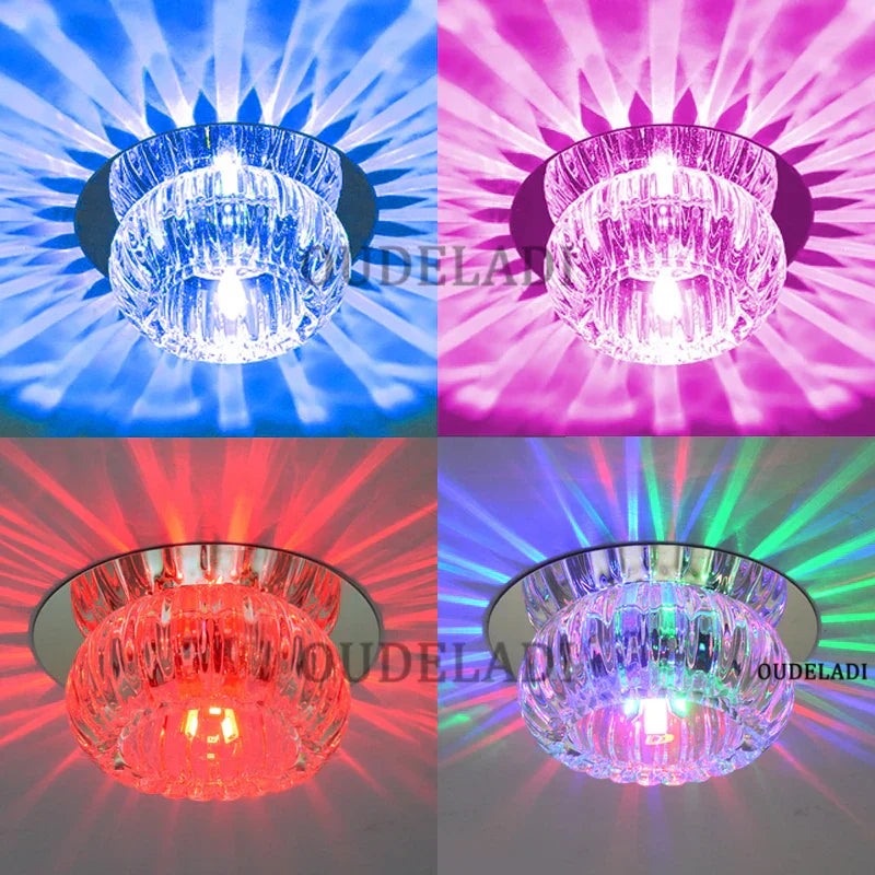 DecorBites™ Crystal LED Flush Mount Ceiling Light for Modern Living Spaces