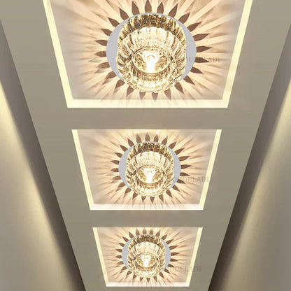 DecorBites™ Crystal LED Flush Mount Ceiling Light for Modern Living Spaces
