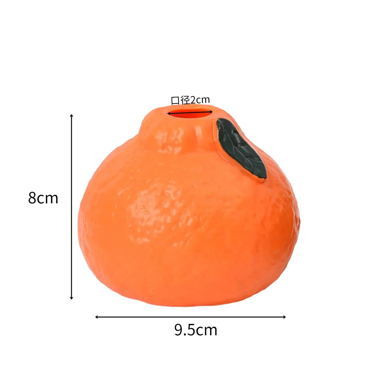 Orange citrus-shaped ceramic money bank with dark green leaf accent and 2cm opening in mainland china decor set
