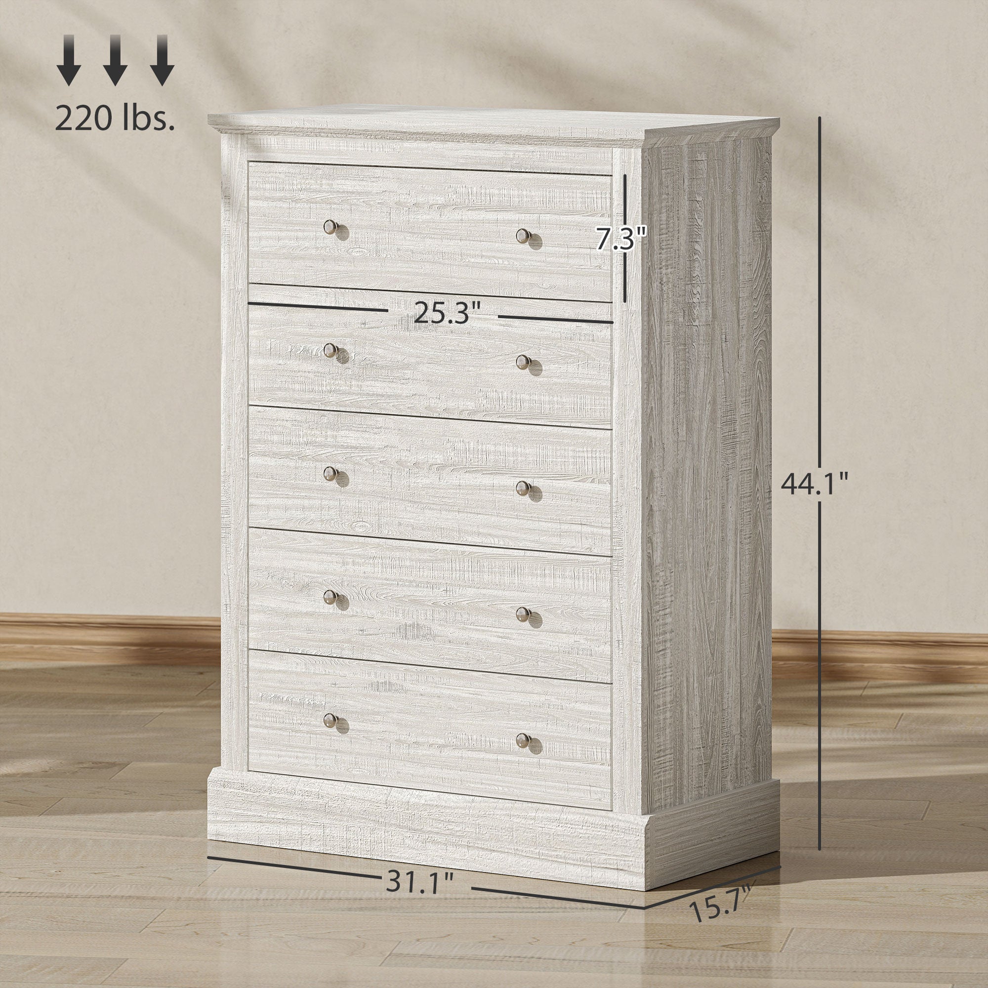 Dirty Oak Wood Dresser