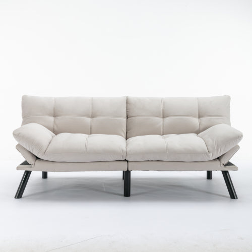 Cremefarbene umklappbare moderne Sofa-Bett