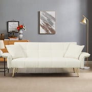70,1 Zoll Futon-Sofabett, Umwandelbares Doppelsofabett mit Klappbaren Armlehnen für Wohnzimmer und kleine Räume