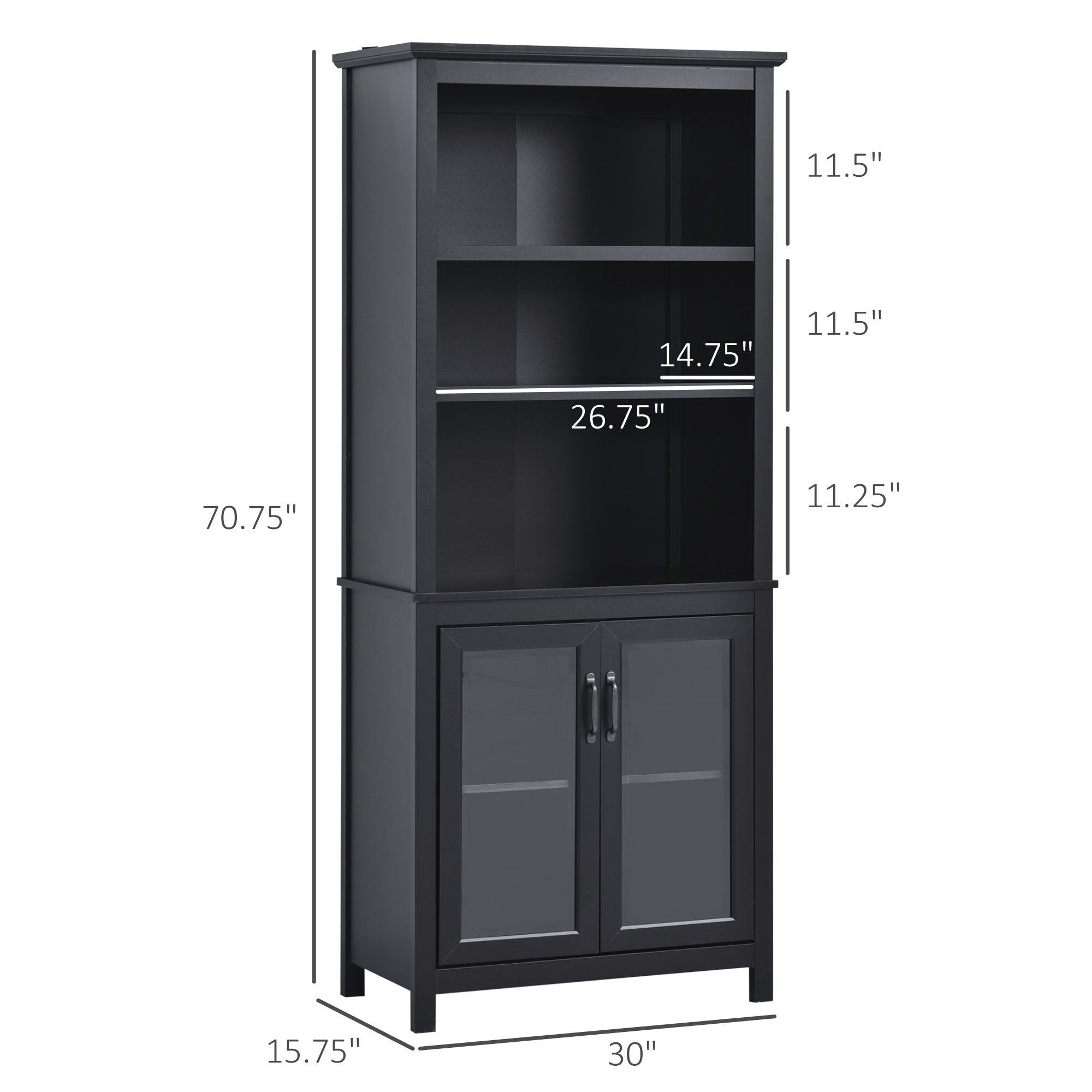 Adjustable Shelf Storage Hutch