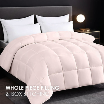 Überdimensionierte Flauschige Dicke Daunendecke - Rosa Erhöhte Wärme Mit Hautfreundlichem Komfort. Perfekt Für Gemütliche Schlafzimmer & Luxushotels. Maschinenwaschbar. Ideales Weihnachtsgeschenk.