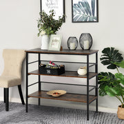 Rustic Metal Console Table