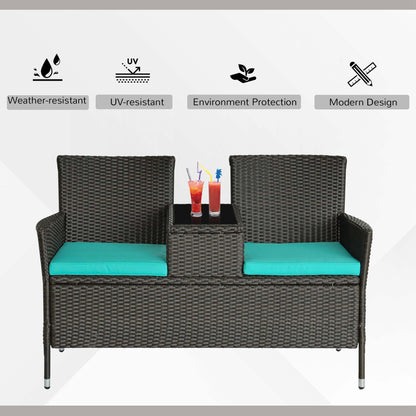 Outdoor-Patio-Loveseat-Gesprächsmöbel-Set