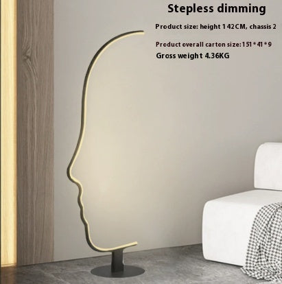 Nordische Kunst-Gesicht-Stehlampe Designer Schlafzimmer Arbeitszimmer