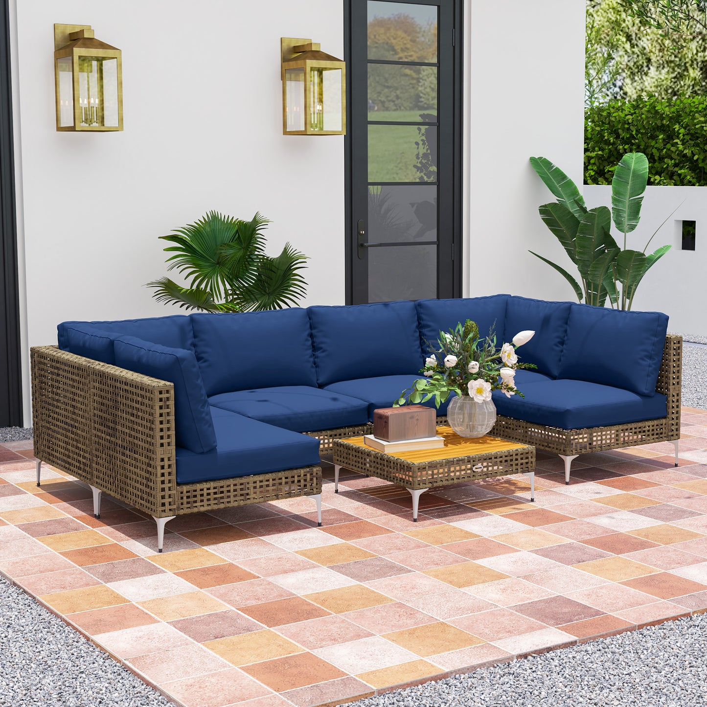 7-teiliges Patio-Möbel-Set