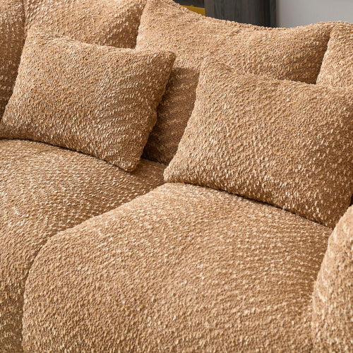 Komprimierter Plüsch-Sitzsack-Sofa-Couch – Mit hochfestem Schaumstoff gefüllt, ultra-weicher Bouclé-Liegestuhl für eine oder zwei Personen, gemütliche Sitzgelegenheit im Wohnzimmer zum Lesen, Spielen und Entspannen, platzsparend vakuumverpackt