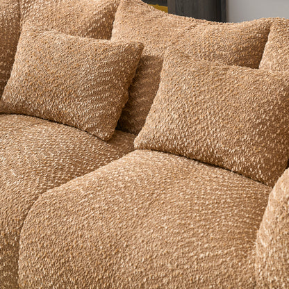 Komprimierter Plüsch-Sitzsack-Sofa-Couch – Mit hochfestem Schaumstoff gefüllt, ultra-weicher Bouclé-Liegestuhl für eine oder zwei Personen, gemütliche Sitzgelegenheit im Wohnzimmer zum Lesen, Spielen und Entspannen, platzsparend vakuumverpackt