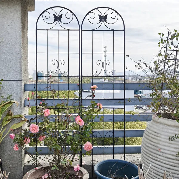 Modern Black Garden Trellis