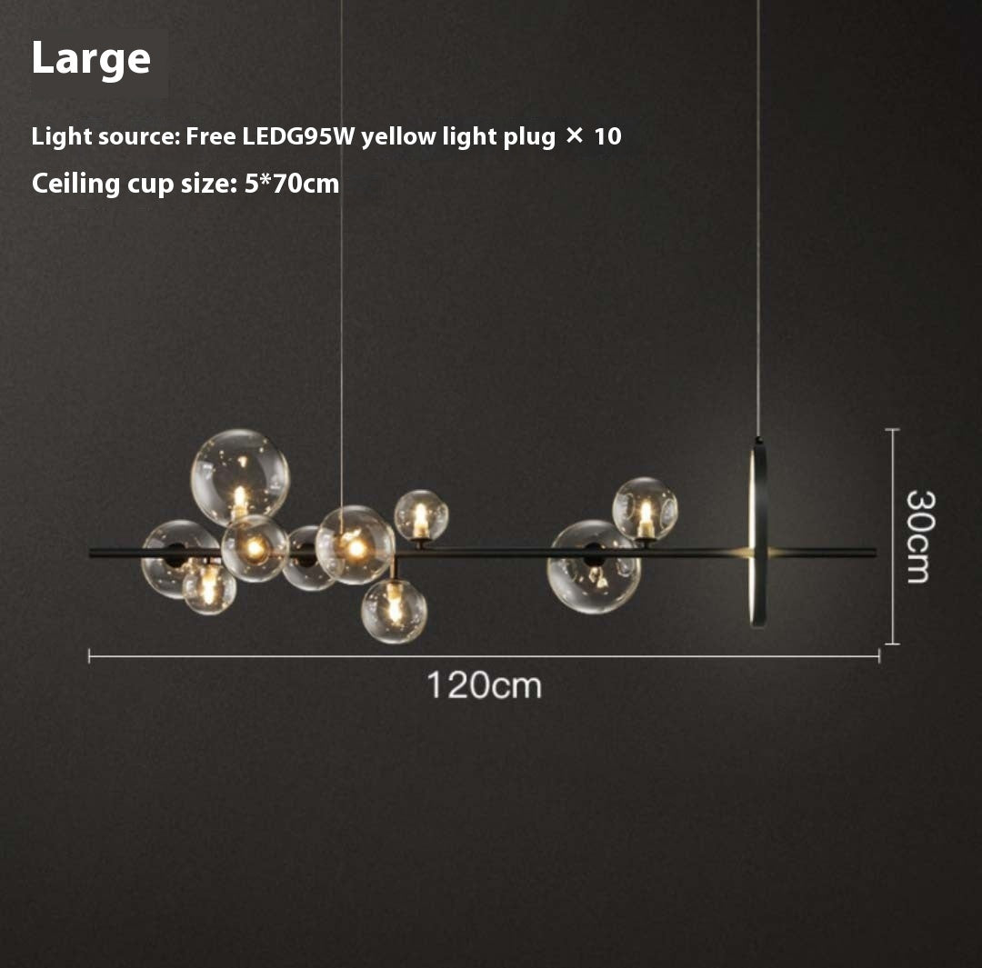 Glass Bubble Ball Chandelier For Bedrooms