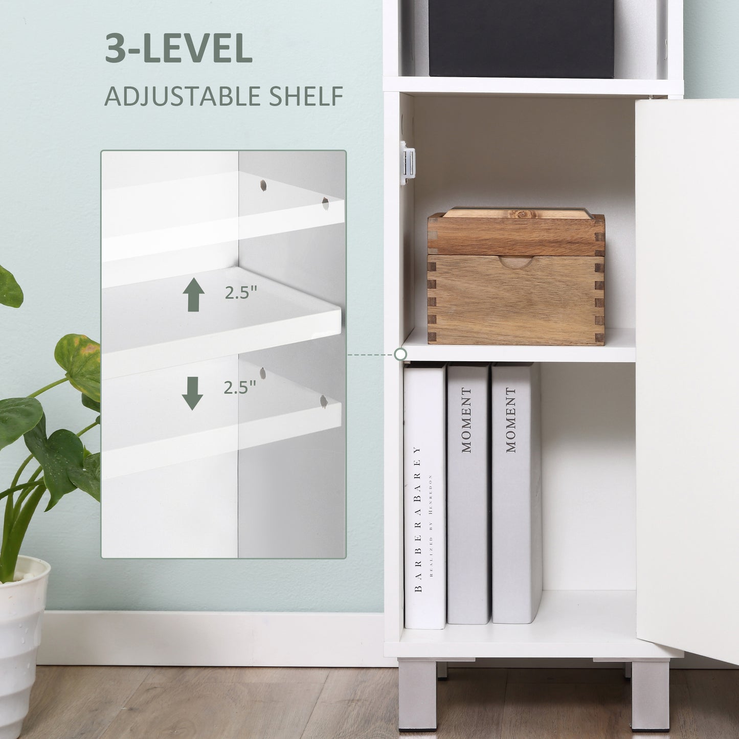 Hohes Badezimmerschrank mit Spiegel