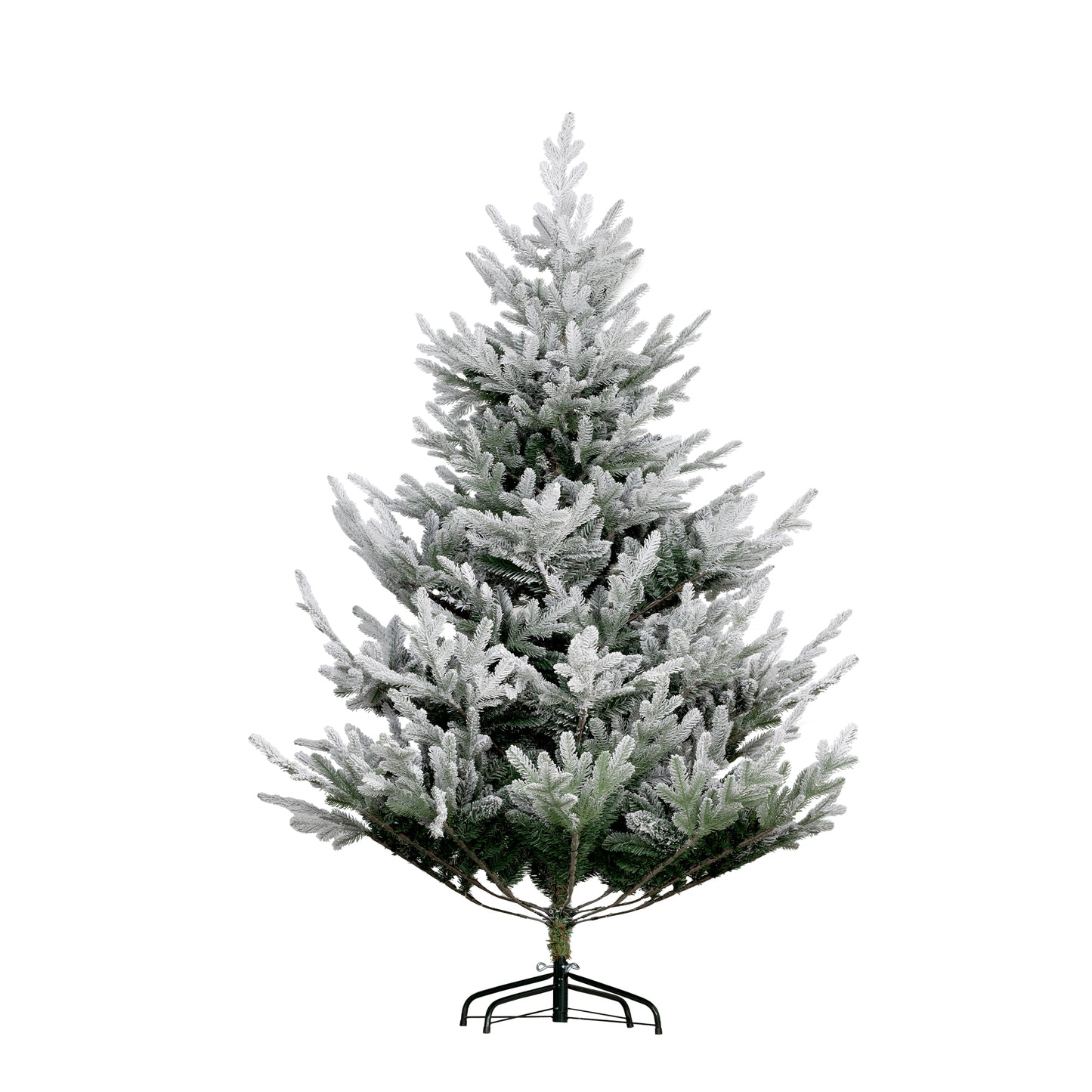 HOMCOM 1,8 m künstlicher Weihnachtsbaum, Tannenförmiger Weihnachtsbaum mit Scharnieren und 795 realistischen Ästen, Stahlbasis, Automatische Öffnung, Grün