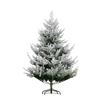 HOMCOM 1,8 m künstlicher Weihnachtsbaum, Tannenförmiger Weihnachtsbaum mit Scharnieren und 795 realistischen Ästen, Stahlbasis, Automatische Öffnung, Grün