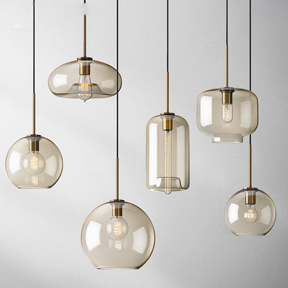 Creative Staircase Cafe Nordic Minimalist Glass Chandelier