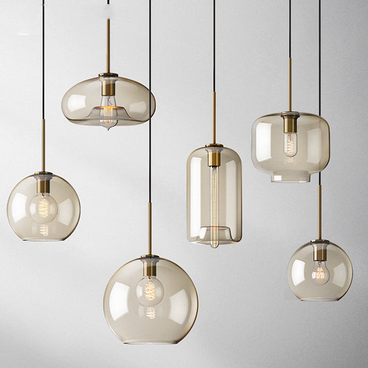 Creative Staircase Cafe Nordic Minimalist Glass Chandelier
