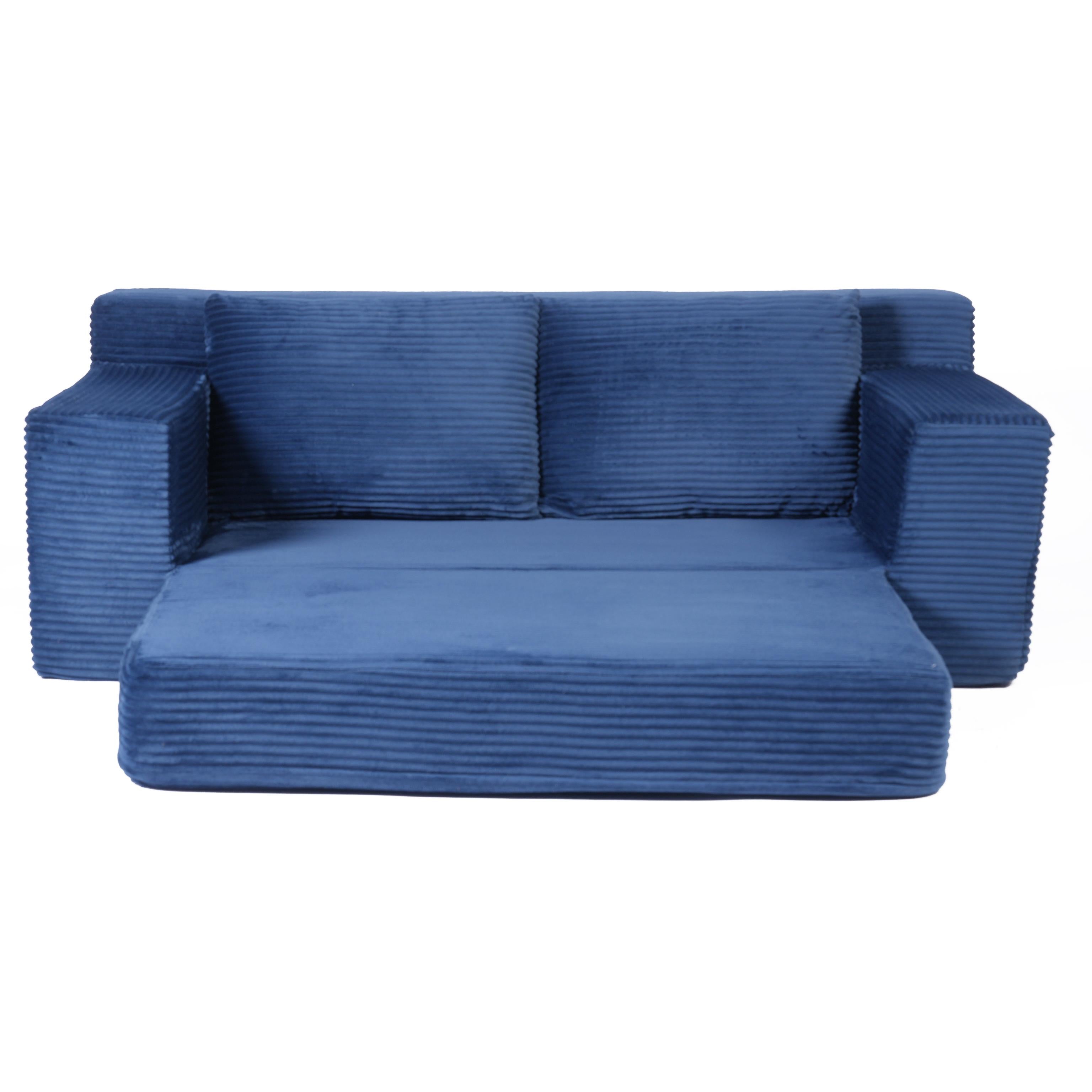 Dark Grey Corduroy Loveseat