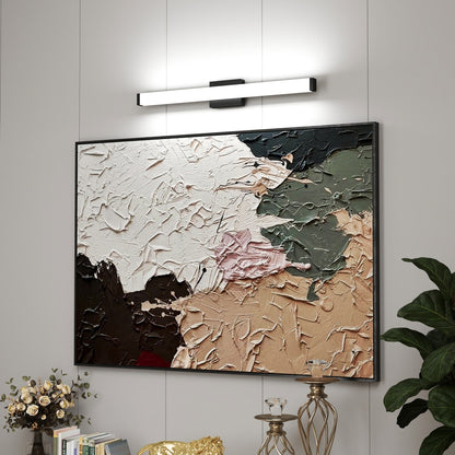 Badezimmer-Waschbeckenleuchte Schwarz - 33 Zoll moderne Waschbeckenleuchten für Badezimmer - 18W LED Badeleuchten über dem Spiegel Kühles Weißlicht 6000K