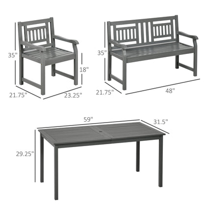 6-teiliges Terrassen-Esszimmer-Set