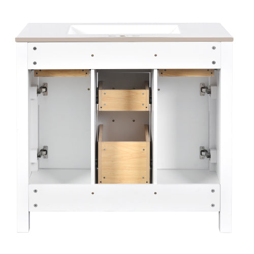 White Ceramic Vanity Sink