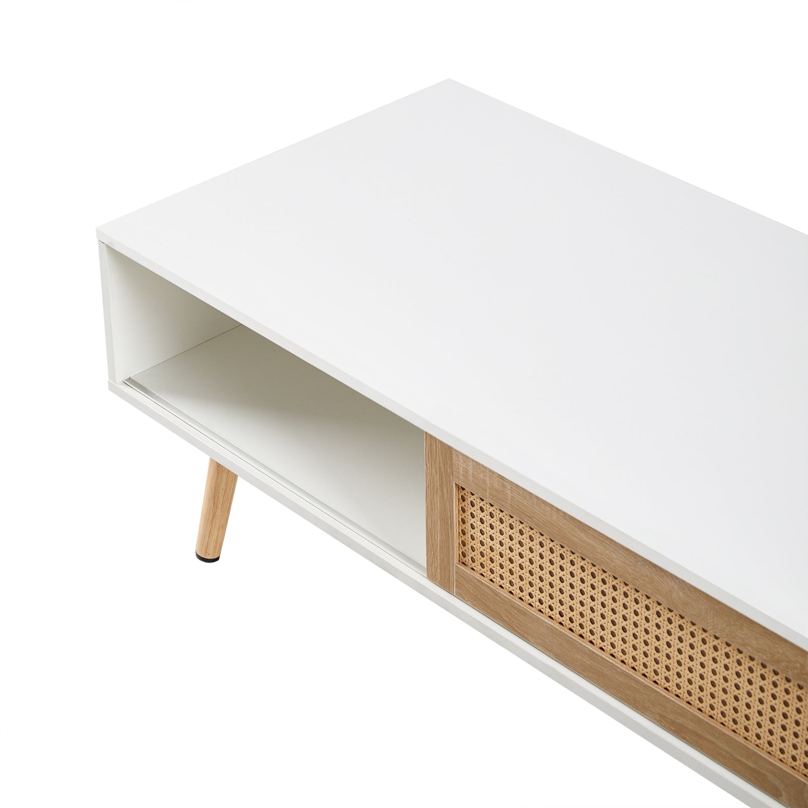 White Rattan Coffee Table
