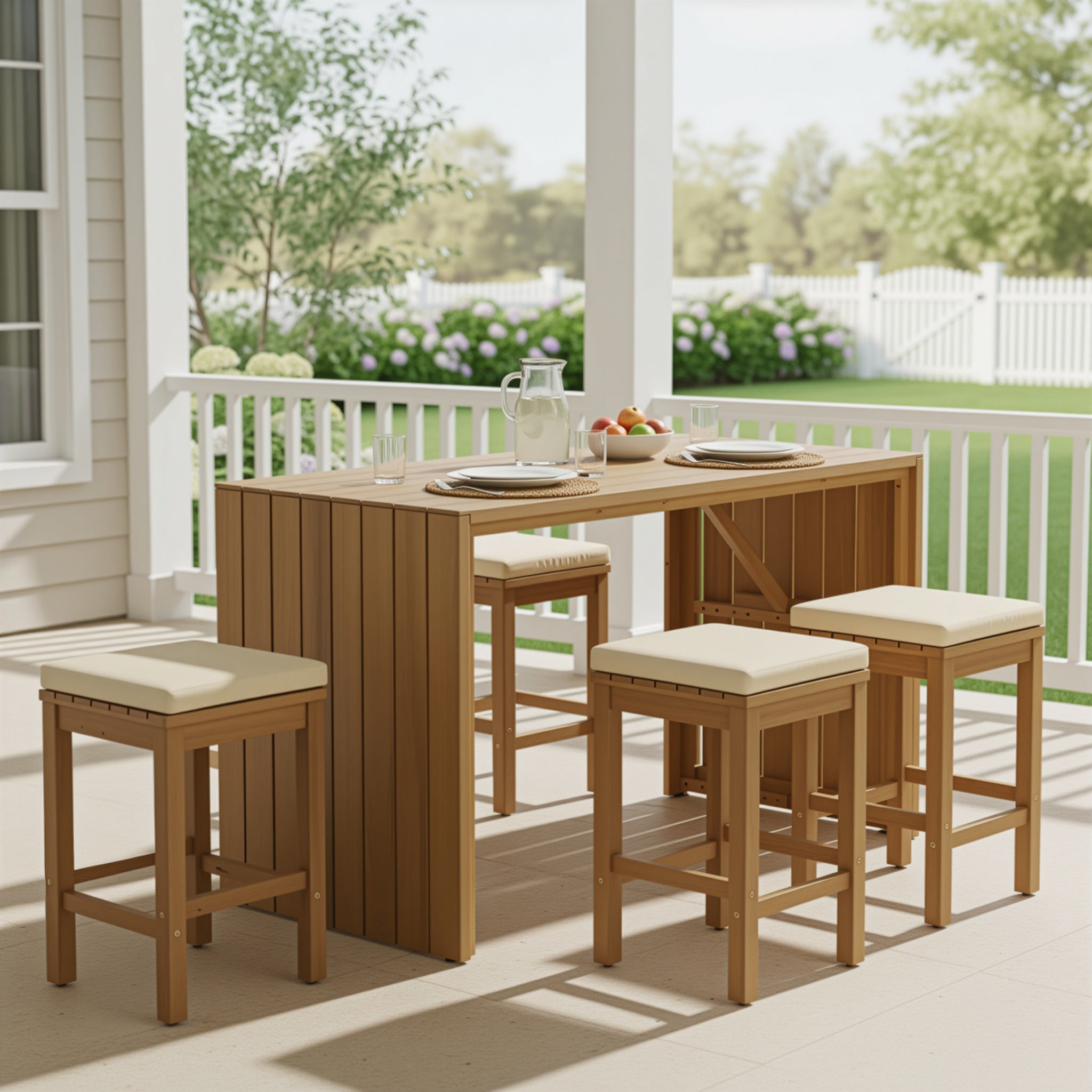 Acacia Wood Bar Set