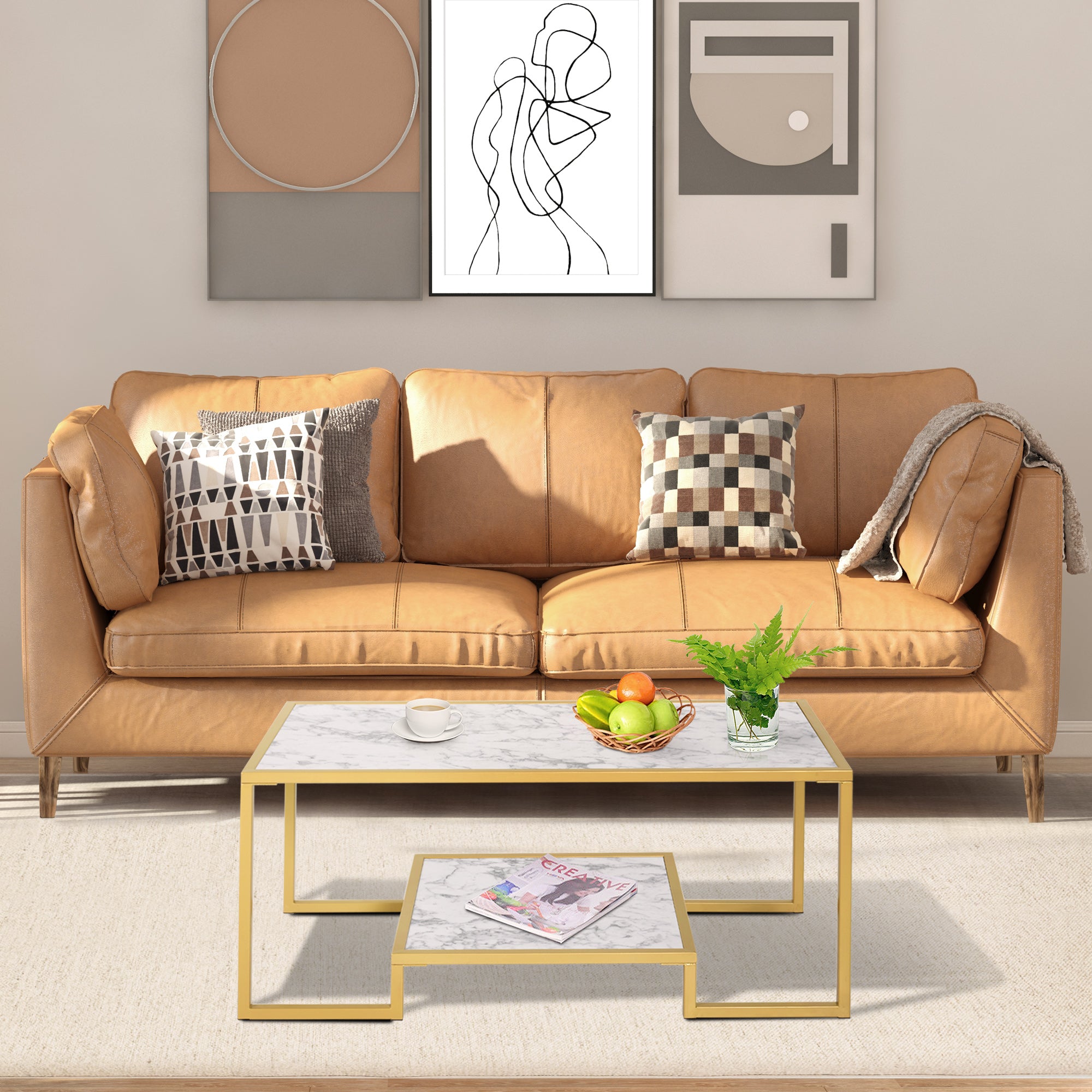 Marble Print Coffee Table