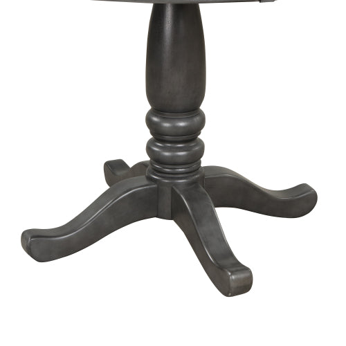 Gray Solid Wood Dining Set