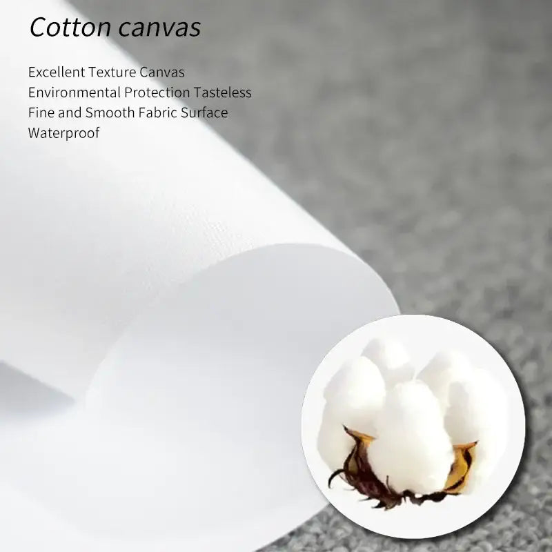 Decorbites™ 6 black and beige abstract poster prints on white cotton canvas with fine texture and waterproof qualities