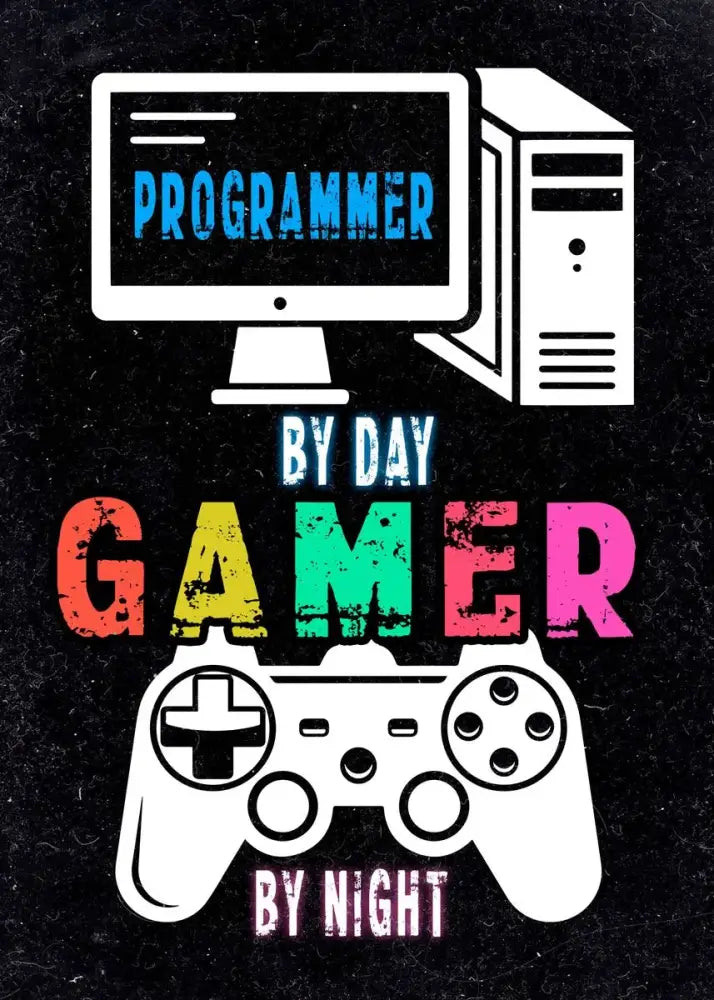 White stylized gaming controller graphic with black outlines on abstract programmer gamer canvas wall art by decorbites