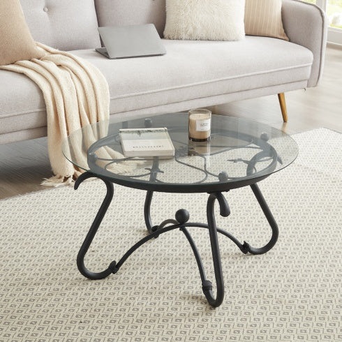 Geeignet für das Wohnzimmer: 2-teiliges Couchtisch-Set mit gehärteter Glasoberfläche