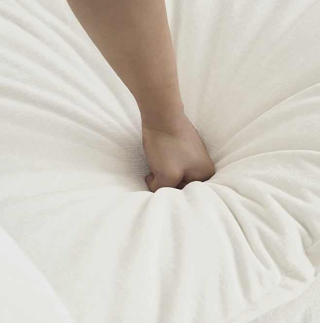 White Fabric Loveseat Sofa