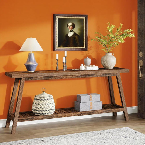 Vintage Wood Console Table