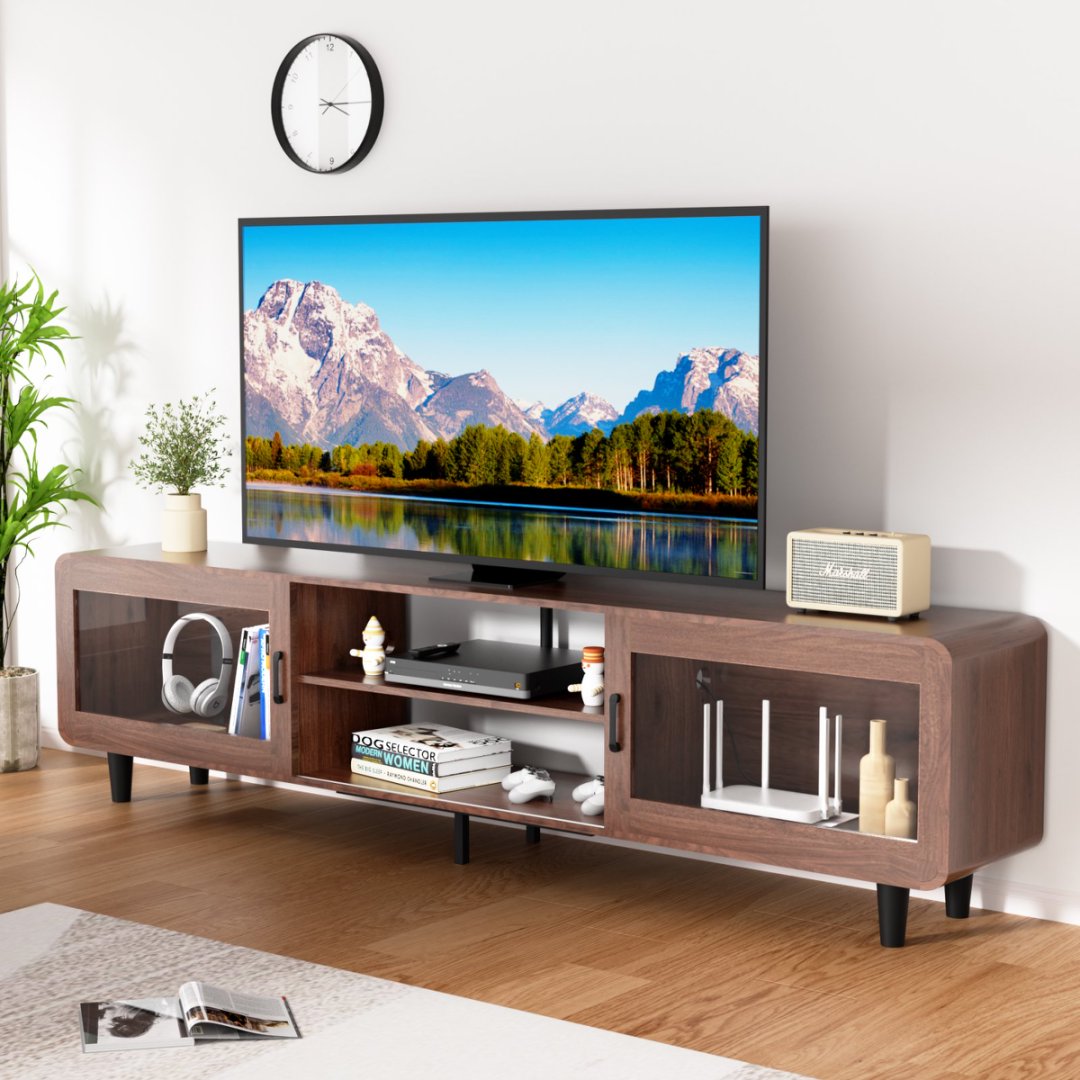 Walnut Modern TV Stand