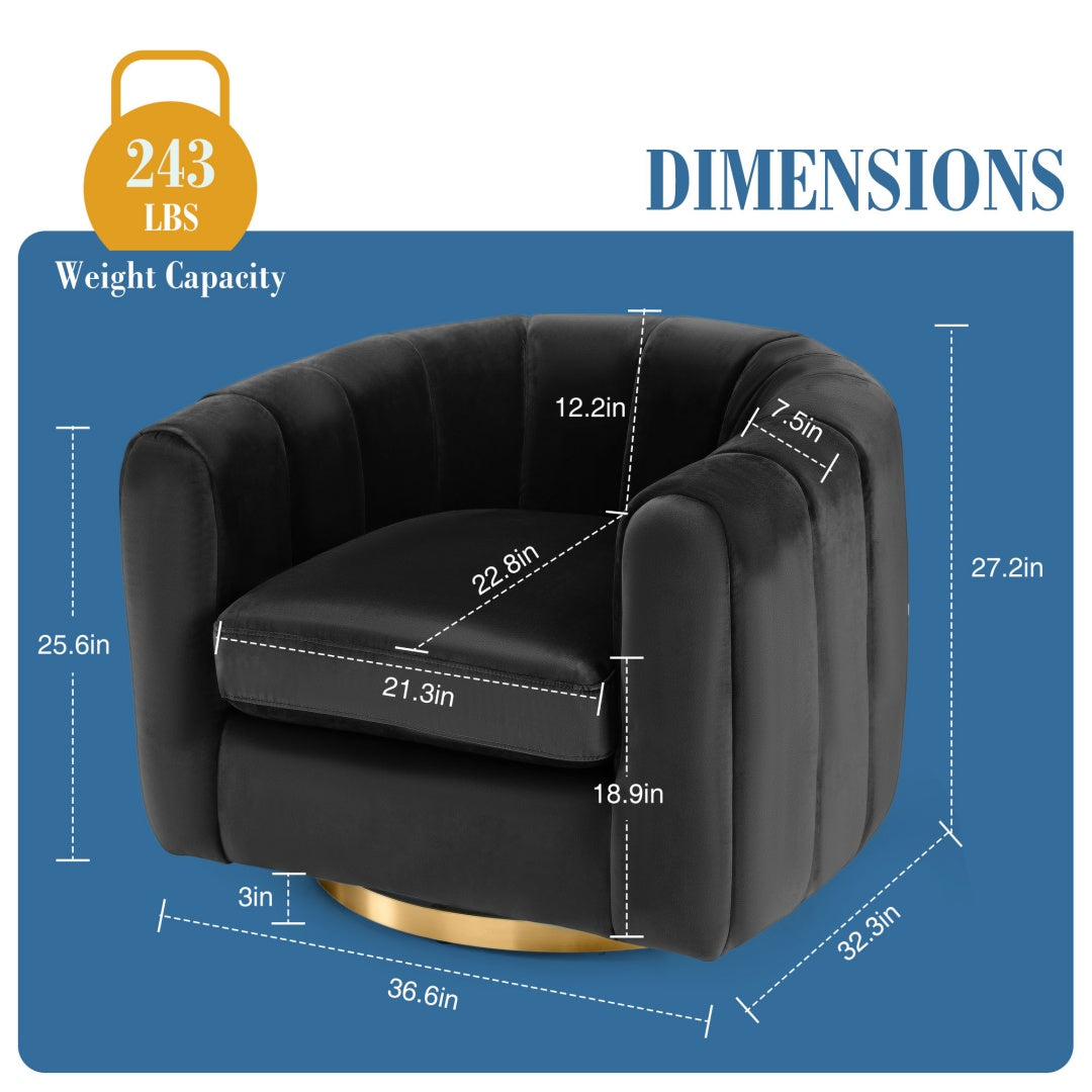 Velvet Rotary Single Sofa