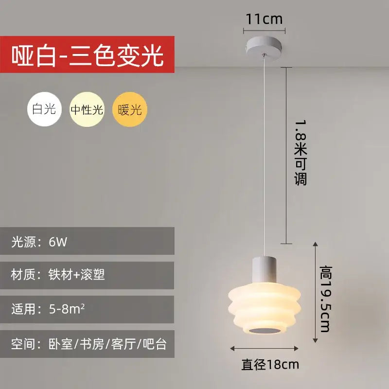 Aisha gold and frosted glass pendant light with warm glow and layered acrylic led hanging decorbites design for bedroom decor