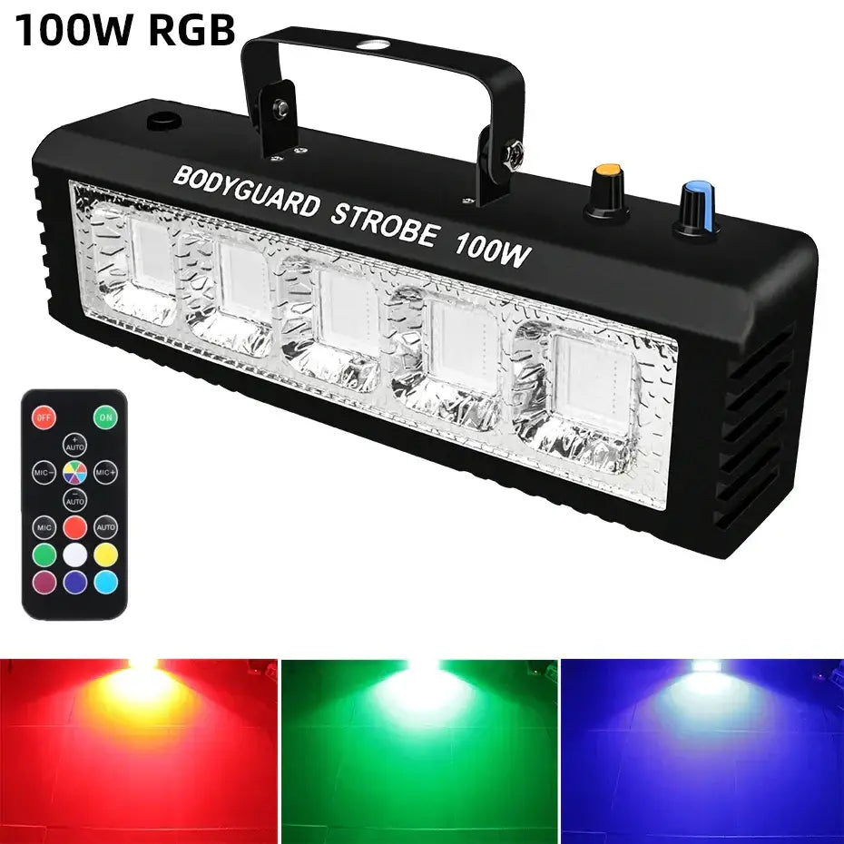 Black bodyguard strobe 100w led light bar with five white cob leds and handle for alien white and black led strobe lights decorbites led