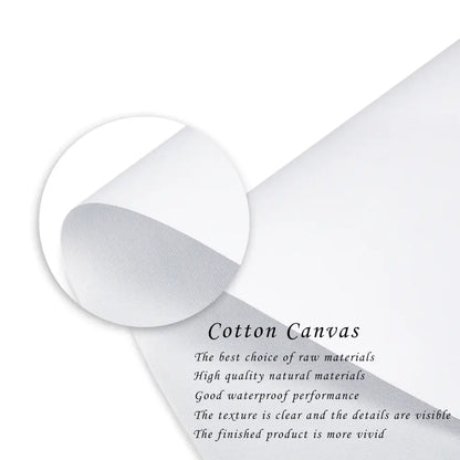 White cotton canvas fabric with soft texture and crisp edges for decorbites™ alphabet educational poster