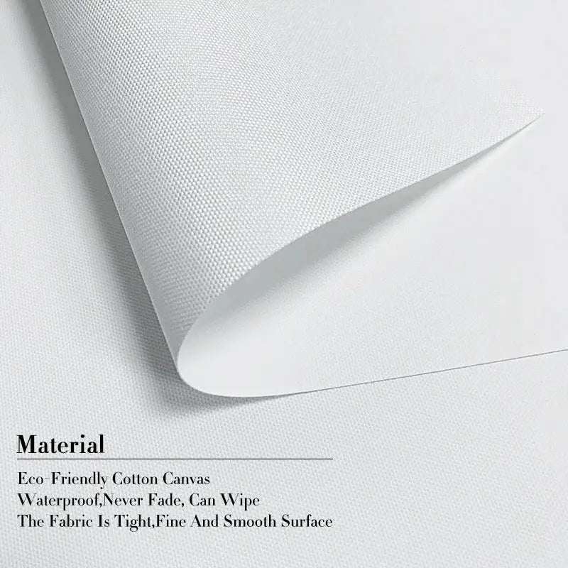 White eco friendly cotton canvas with tight fine smooth texture for DecorBites™ anime poster collection display